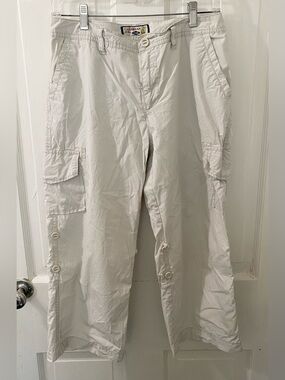 Vintage Caribbean Joe Women's Cargo Capris with Button Tabs